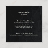 Boho Chic Waterverf Art Deco Floral Koe Schedel Vierkante Visitekaartje (Achterkant)