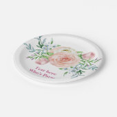 boho chic, waterverf flower, Bord met bloempapier (Gekanteld)