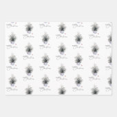 Boho Chic Waterverf Kerstboom Wit Inpakpapier Vel (Voorkant)