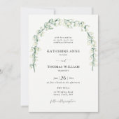 Boho Chic Waterverf Lily van Valley Wedding Arch Kaart (Voorkant)
