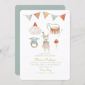 Boho Chic Waterverf Mushroom & Toys Baby shower Kaart