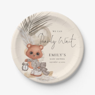 Boho Chic we kunnen Baby shower afwachten Papieren Bordje