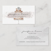 Boho Chic Wedding Cake met Glitter Visitekaartje (Voorkant / Achterkant)