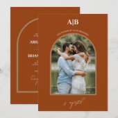 Boho Chic Wedding Modern Arch Minimalist Wedding Kaart (Voorkant / Achterkant)