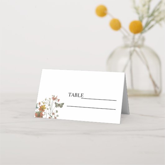Boho Chic Wedding Place Card (Voorkant)