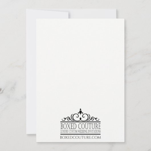 Boho Chic Wedding Uitnodiging (Achterkant)