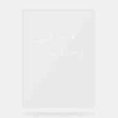 Boho Chic White Clear Mariage Unplugged Ceremie (Recto)