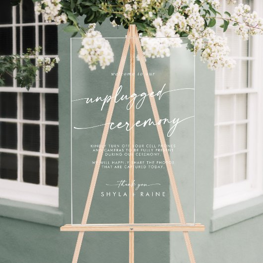 Boho Chic White Clear Mariage Unplugged Ceremie