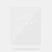 Boho Chic White Clear Signature Mariage Boire (Recto)