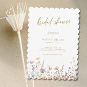Boho Chic Wildflower Bridal Shower Invitation Kaart