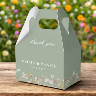 Boho Chic Wildflower Garden Bloom Wedding Bedankdoosjes