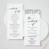 Boho Chic Wildflower Tea Length Wedding Programma