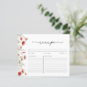 Boho Chic Wildflower Vrijgezellenfeest Recept Kaar (Staand voorkant)