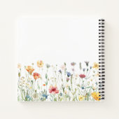 Boho Chic Wildflower Wedding Guest Book Notitieboek (Achterkant)