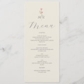 Boho Chic Wildflower Wedding Menu (Voorkant)