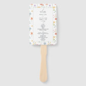 Boho Chic Wildflowers Bloemenprogramma Huwelijk Handwaaier (Voorkant)