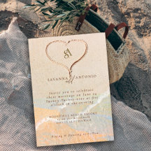 Boho Chic Zand Hart Strand Bestemming Trouwen
