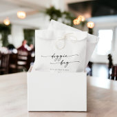 Boho Chic Zwart-Wit Huwelijkshond Treat Bedankzakje