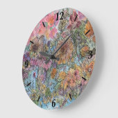 Boho chique bloementuin Waterverf schilderij Grote Klok (Hoek)