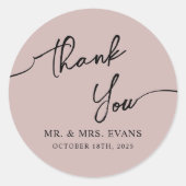 Boho-chique bruiloft Sticker Dank u. (Voorkant)