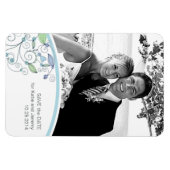 BOHO Chique Foto Save the Date Blue Budget Magneet (Horizontaal)
