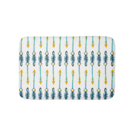 Boho Chique Geel Blauw Pijlen Badmat