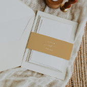 Boho chique gele goudsbloem bruiloft uitnodigingen wikkel