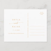 Boho Chique Gele Marigold Bruiloft Save the Date Uitnodiging Briefkaart (Achterkant)