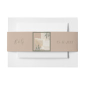  boho chique groen bruiloft uitnodigingen wikkel (Voorkant Voorbeeld)