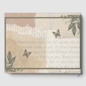 Boho chique  groen eucalyptus bruiloft gastenboek (Achterkant)