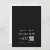 Boho Chique KLEUR BEWERKBAAR QR Code Franse bruilo Kaart (Achterkant)