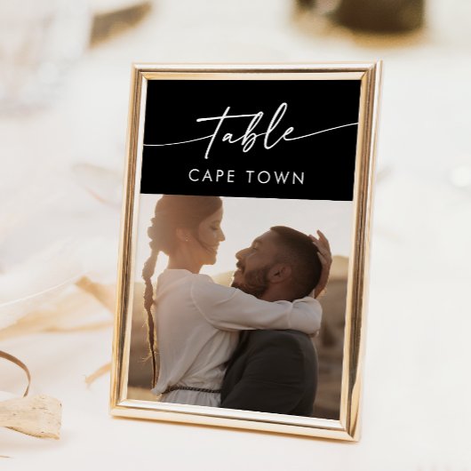 Boho Chique KLEUR BEWERKBARE foto tabel nummers Kaart