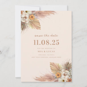 Boho chique minimalistische bruiloft Bewaar de dat Save The Date