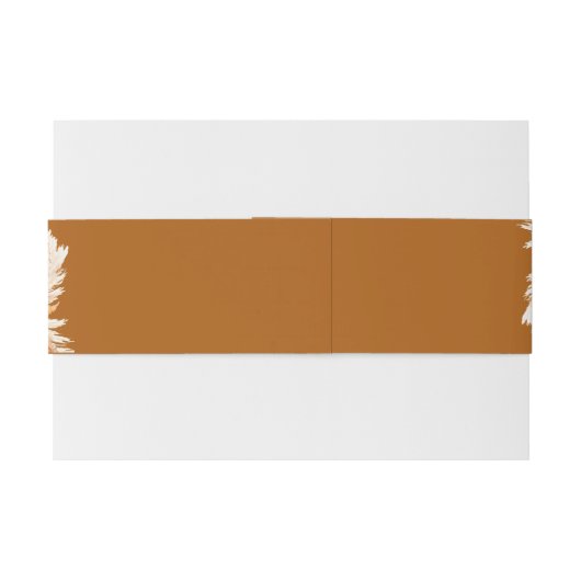 Boho chique pampas gras bloemenbruiloft uitnodigingen wikkel (Achterkant Voorbeeld)