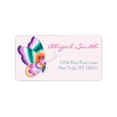 Boho chique vlinderlabels etiket (Voorkant)