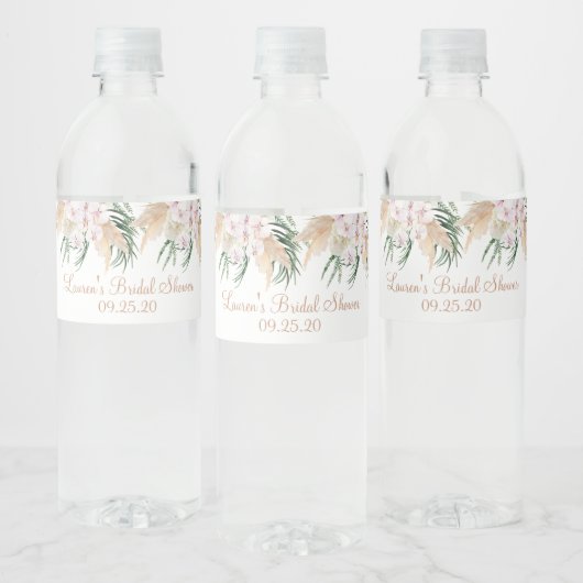 Boho Chique waterflesetiket Waterfles Etiket (Flessen)