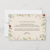 Boho chique wilde bloemen dank u kaarten (Achterkant)
