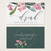 BOHO CHRIST ROSE THORE BLOOM MARIAGE BILLET À BOIR (Devant & derrière)