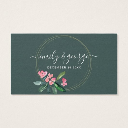 BOHO CHRIST ROSE THORE BLOOM MARIAGE BILLET À BOIR (Dos)