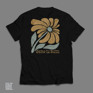Boho Christelijk Groei in het Geloof Inspirerend T-shirt