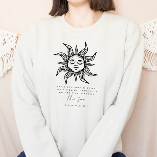 Boho Christelijk Sweatshirt Bible Verse Sunshine