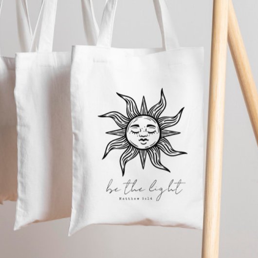 Boho Christelijke bijbel is licht zonlicht Tote Bag