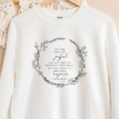 Boho Christian Sweatshirt Bible Verse Fleur sauvag