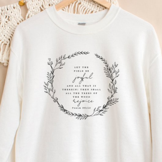 Boho Christian Sweatshirt Bible Verse Fleur sauvag