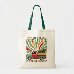 Boho Christmas Boerderij Fresh Trees Truck Tote Bag