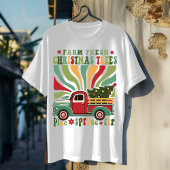 Boho Christmas Boerderij Fresh Trees Truck Tri-Blend Shirt