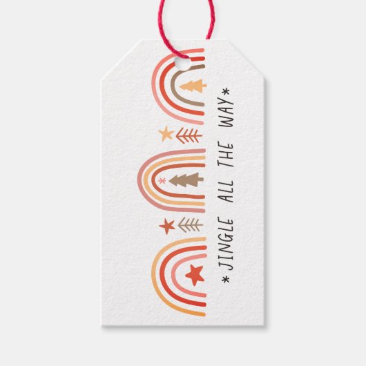 Boho Christmas Gift Label Cadeaulabel (Voorkant)