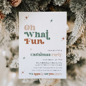 Boho Christmas Party Invitation Retro Holiday Sage