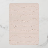 Boho Christmas Trees Rose Gold Foil Carte de vacan (Verso)