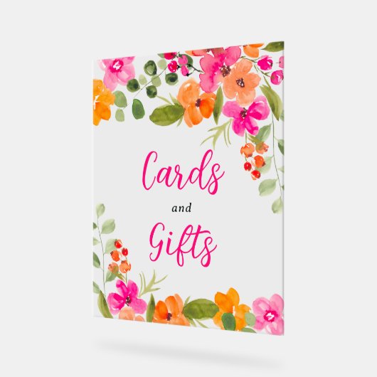 Boho chute orange floral nuptiale (Angle)